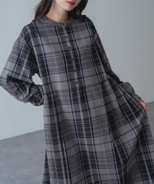 refinedworks(リファインドワークス)の「【refinedworks】 オリジナル起毛チェックのプリーツワンピース!(ワンピース・レディース・ブルー/ブラック/レッド/オリーブ×ブラック/イエロー/ボルドー/ネイビー/グリーン/グレー・FREE)」の19枚目の写真