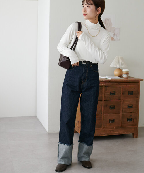 DISCOAT(ディスコート)の「ソフトリブタートル《WEB限定カラーあり》(Tシャツ/カットソー・レディース・グレー系その他/グリーン系その他/グリーン/オレンジ/グレー/レッド/オフホワイト/ピンク/ブラック/チャコールグレー・FREE)」の16枚目の写真