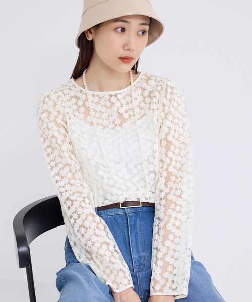パラダイスピクニック　花柄ブラウス 花柄チュニックブラウス | 京都通販ミセスのファッション館・本店