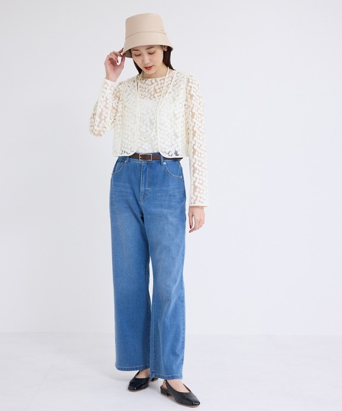ROPE' PICNIC（ロペピクニック）の「フラワーレースブラウス（シャツ/ブラウス・レディース・キナリ/ブラック・38）」の15枚目の写真