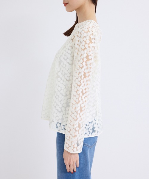 ROPE' PICNIC（ロペピクニック）の「フラワーレースブラウス（シャツ/ブラウス・レディース・キナリ/ブラック・38）」の18枚目の写真