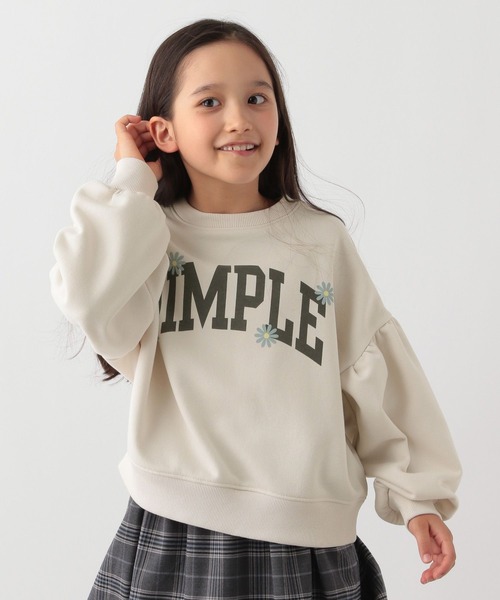 GLOBAL WORK Smile Seed Store(グローバルワーク スマイルシードストア)の「裏毛ガールズプリントプルオーバー/キッズ/115343(Tシャツ/カットソー・キッズ・ブラック/ホワイト系その他7/オフホワイト/ピンクベージュ/パープル系その他2/ホワイト・150cm/110cm/130cm/120cm/100cm/140cm)」の2枚目の写真