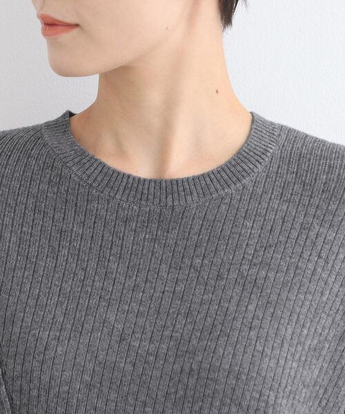 【セール】【洗える／ウール混】アシンメトリーデザインニット（ニット/セーター）｜INDIVI（インディヴィ）