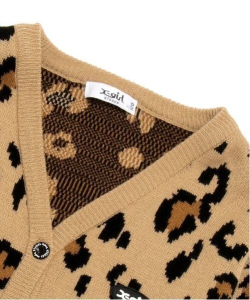 X-girl Stages（エックスガールステージス）の「レオパード総柄カーディガン（カーディガン/ボレロ・キッズ・アイボリー/ベージュ/ブラック・110cm/120cm/130cm/140cm）」の19枚目の写真