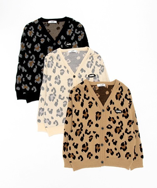 X-girl Stages（エックスガールステージス）の「レオパード総柄カーディガン（カーディガン/ボレロ・キッズ・アイボリー/ベージュ/ブラック・110cm/120cm/130cm/140cm）」の13枚目の写真