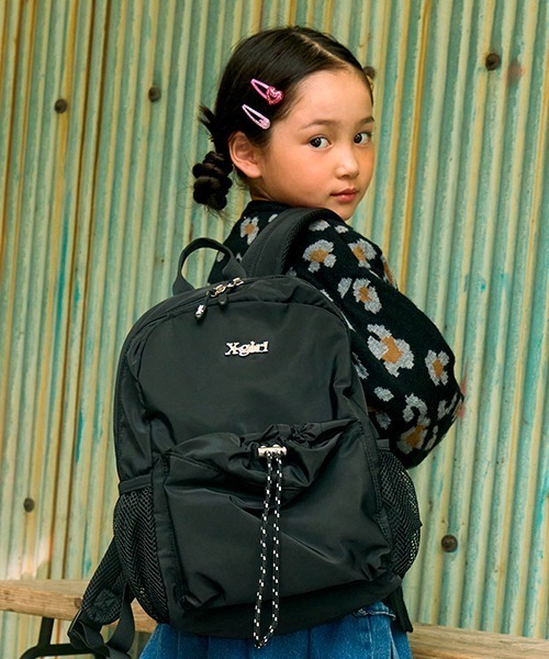 X-girl Stages（エックスガールステージス）の「レオパード総柄カーディガン（カーディガン/ボレロ・キッズ・アイボリー/ベージュ/ブラック・110cm/120cm/130cm/140cm）」の6枚目の写真