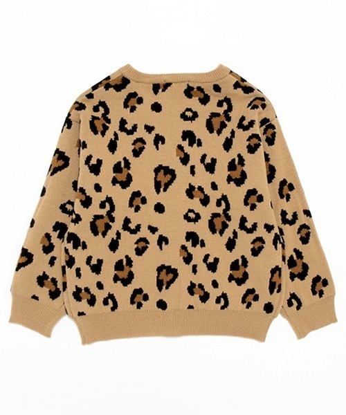 X-girl Stages（エックスガールステージス）の「レオパード総柄カーディガン（カーディガン/ボレロ・キッズ・アイボリー/ベージュ/ブラック・110cm/120cm/130cm/140cm）」の8枚目の写真