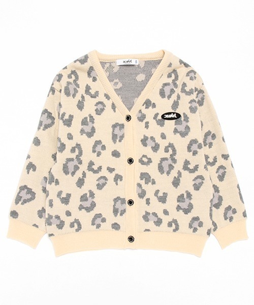 X-girl Stages（エックスガールステージス）の「レオパード総柄カーディガン（カーディガン/ボレロ・キッズ・アイボリー/ベージュ/ブラック・110cm/120cm/130cm/140cm）」の18枚目の写真