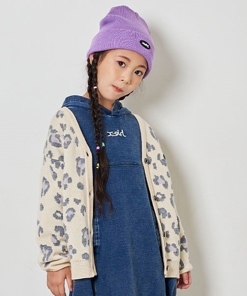 X-girl Stages（エックスガールステージス）の「レオパード総柄カーディガン（カーディガン/ボレロ・キッズ・アイボリー/ベージュ/ブラック・110cm/120cm/130cm/140cm）」の15枚目の写真