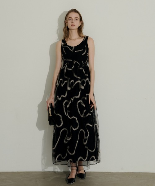 LE'RURE Grafitti cocoon dressリルアーグラフィティ黒 LE'RURE Grafitti cocoon dressリルアーグラフィティ黒 Grafitti back