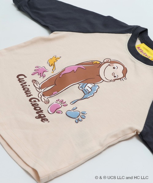chil2(チルツー)の「おさるのジョージ 長袖Tシャツ(Tシャツ/カットソー・キッズ・チャコールグレー/ホワイト/ネイビー/ライトグリーン・80cm/130cm/120cm/100cm/110cm/90cm)」の12枚目の写真