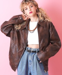 a.p.o.v.（エーピーオービー）の「a.p.o.v. ビンテージライクジップアップジャケット（ブルゾン）」