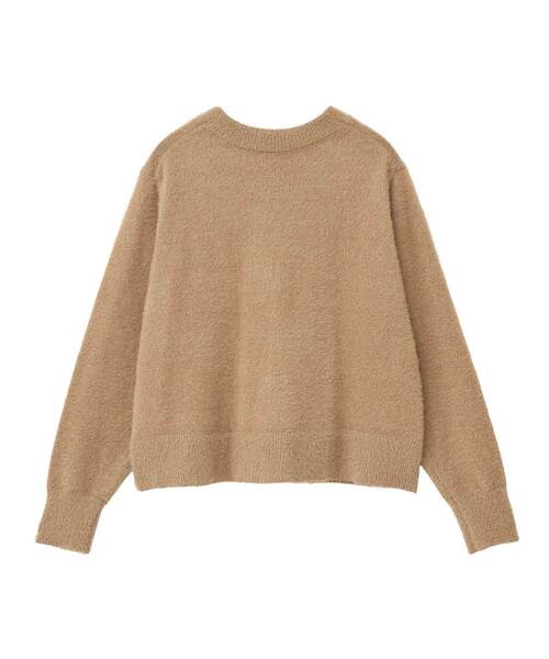 MELROSE claire（メルローズ クレール）の「【落ち着いた煌きラメフェザー大人Vネックカーディガン】（ニット/セーター・レディース・キャメル/グレー/チャコールグレー・FREE）」の6枚目の写真