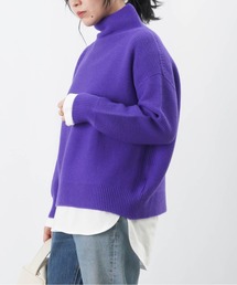 【ウォッシャブル】LC/LLL ホールガーメントハイネックニット