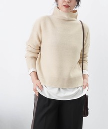 【ウォッシャブル】LC/LLL ホールガーメントハイネックニット