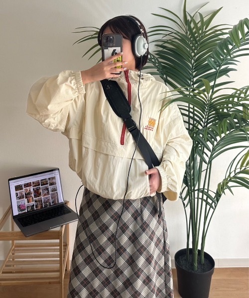 セール】【keel】配色ドローコードナイロンテックアノラック（ブルゾン