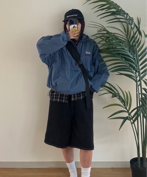 nemne store（ネンネストア）の「【keel】配色ドローコードナイロンテックアノラック（ブルゾン・レディース・ネイビー/ブルー/アイボリー/ボルドー・SMALL/MEDIUM）」の17枚目の写真