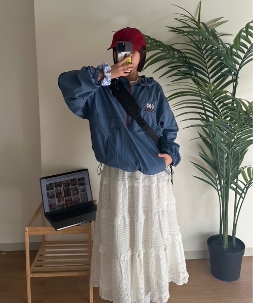 nemne store（ネンネストア）の「【keel】配色ドローコードナイロンテックアノラック（ブルゾン・レディース・ネイビー/ブルー/アイボリー/ボルドー・SMALL/MEDIUM）」の15枚目の写真