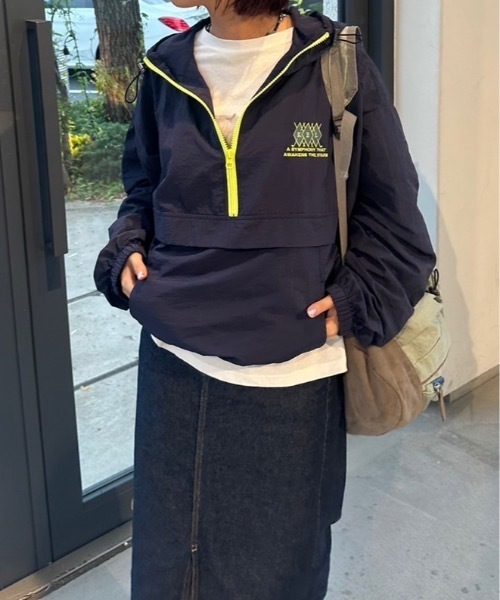 セール】【keel】配色ドローコードナイロンテックアノラック（ブルゾン