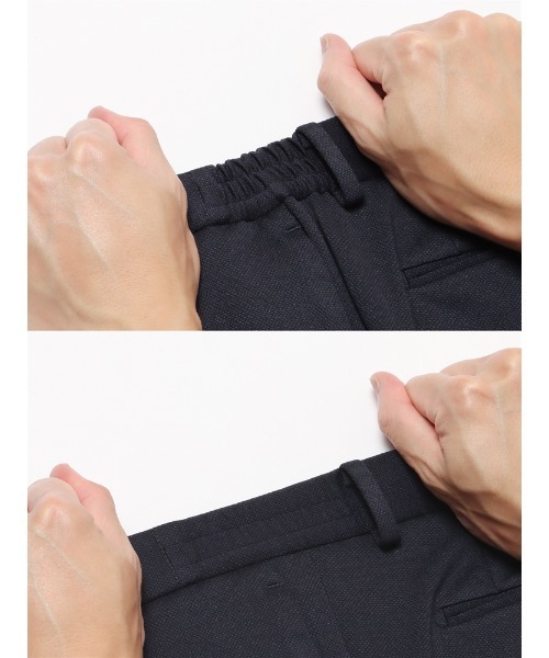 SUIT SQUARE(スーツスクエア)の「スマみえ FIELD SENSOR BIRD’S EYE パンツ SL02(スラックス・メンズ・ネイビー/チャコールグレー・SS(73cm)/M(79cm)/S(76cm)/L(82cm)/3L(88cm)/LL(85cm))」の7枚目の写真