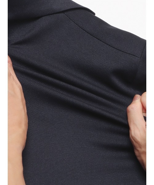 SUIT SQUARE(スーツスクエア)の「スマみえ FIELD SENSOR BIRD’S EYE パンツ SL02(スラックス・メンズ・ネイビー/チャコールグレー・SS(73cm)/M(79cm)/S(76cm)/L(82cm)/3L(88cm)/LL(85cm))」の6枚目の写真