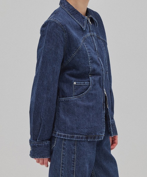 PUBLIC TOKYO（パブリックトウキョウ）の「FRONT ZIP DENIM BLUZON（ブルゾン・レディース・ブラック/ブルー・FREE）」の14枚目の写真