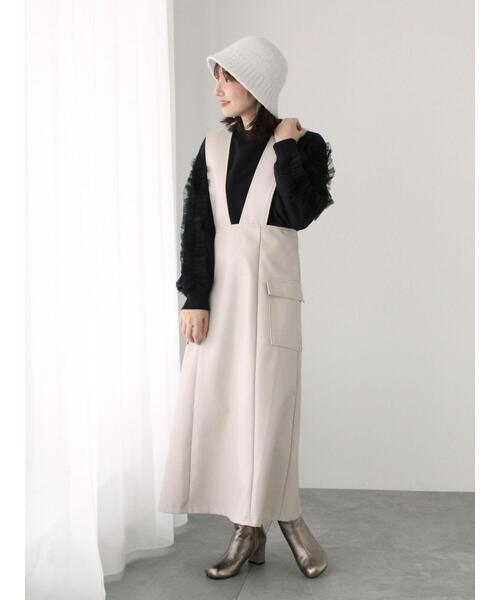 Te chichi TERRASSE（テチチテラス）の「袖チュールフリル裏毛スウェット（その他トップス・レディース・キナリ/ブラック/オフホワイト・F）」の21枚目の写真