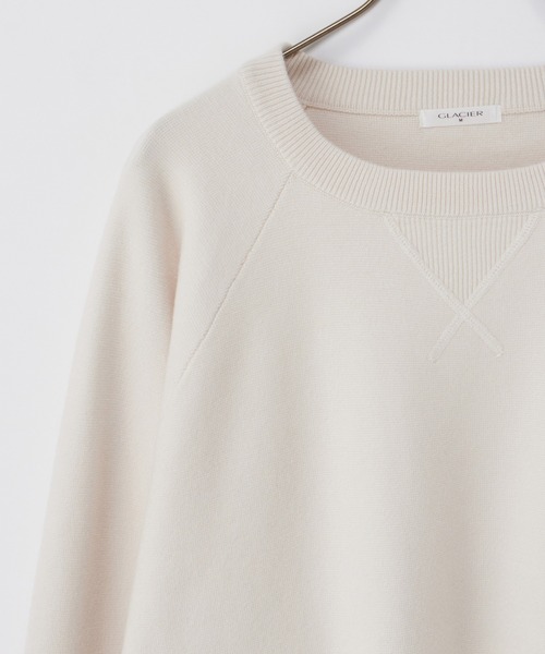 Honeys（ハニーズ）の「スウェット風ニット（ニット/セーター・レディース・ピンク/ライム/ネイビー/アイボリー/杢グレー・S/M/L/LL）」の19枚目の写真