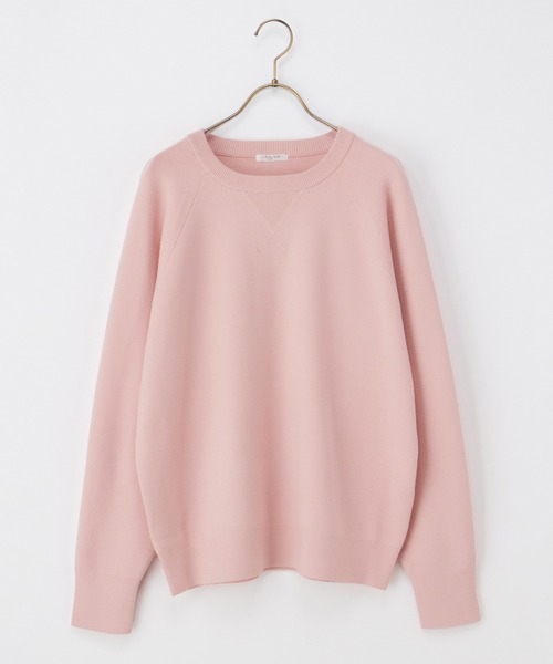 Honeys（ハニーズ）の「スウェット風ニット（ニット/セーター・レディース・ピンク/ライム/ネイビー/アイボリー/杢グレー・S/M/L/LL）」の22枚目の写真