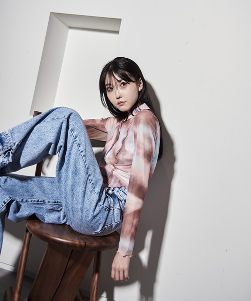 Y/lim(イリム)の「メッシュシアーシャツ(シャツ/ブラウス・レディース・ブラウン/ベージュ/オフホワイト・F)」の15枚目の写真