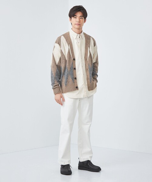 【セール】アルパカミックス ダイヤ Vネック カーディガン（カーディガン/ボレロ）｜green label relaxing（グリーンレーベルリラクシング）