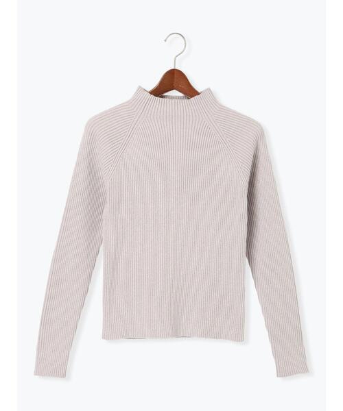 Te chichi(テチチ)の「モールリブスタンドネックニット(ニット/セーター・レディース・グレー/オフホワイト/モカ・F)」の19枚目の写真