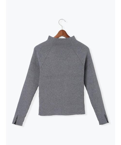 Te chichi(テチチ)の「モールリブスタンドネックニット(ニット/セーター・レディース・グレー/オフホワイト/モカ・F)」の22枚目の写真