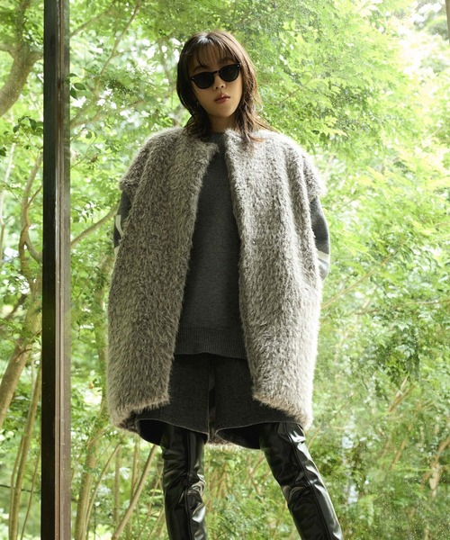 Edit Sheen（エディットシーン）の「フェイクウールショートパンツ（その他パンツ・レディース・アイボリー/チャコールグレー・M）」の18枚目の写真