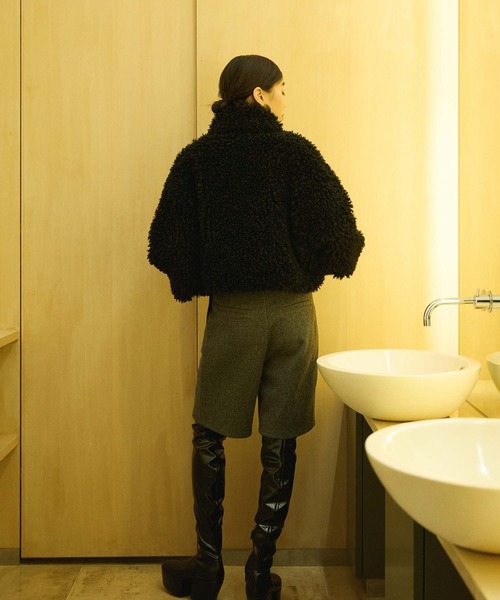 Edit Sheen（エディットシーン）の「フェイクウールショートパンツ（その他パンツ・レディース・アイボリー/チャコールグレー・M）」の17枚目の写真