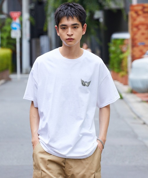 DOGTOWN(ドッグタウン)の「DOGTOWN/ドッグタウン SKULL WING Tシャツ 半袖(Tシャツ/カットソー・メンズ・ホワイト/ブラック/グレイッシュブルー・XL/M/L)」の15枚目の写真