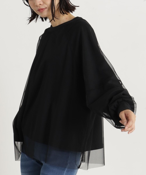 セール】チュールレイヤードウラケLS（Tシャツ/カットソー