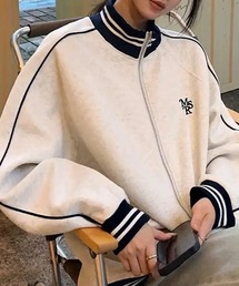 配色ラインスタンドジップアップジャージ