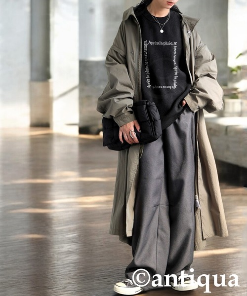 ジャガードロゴニット(ニット/セーター)|antiqua(アンティカ) ジャガードロゴニット(ニット/セーター)|antiqua(アンティカ)