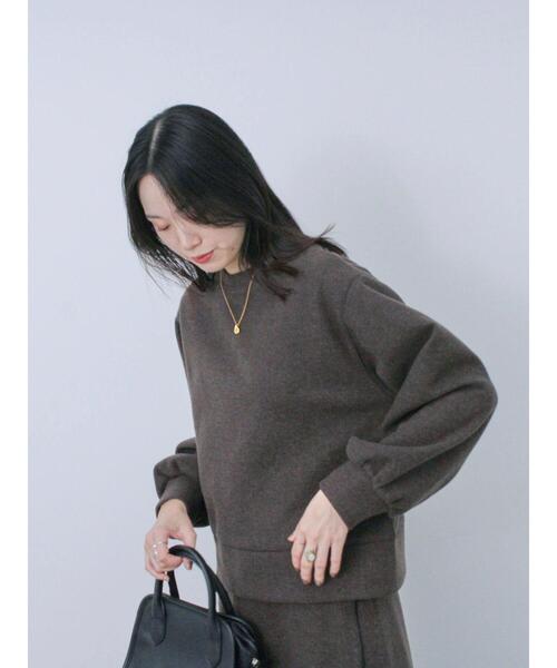 Samansa Mos2 blue（サマンサモスモスブルー）の「前後2way圧縮ウールライクカーディガン（カーディガン/ボレロ・レディース・ブラック/ブラウン/グレー・F）」の9枚目の写真