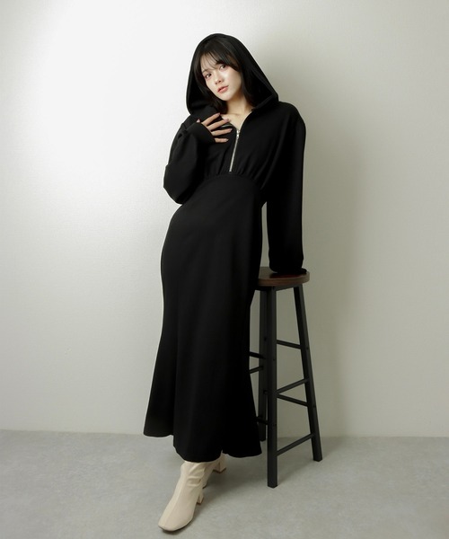 M DOLLY（エムドリー）の「hoodie mermaid dress/フーディーマーメイドドレス（ワンピース・レディース・ピンク/ホワイト/モカ/グレー/ブラック・FREE）」の13枚目の写真