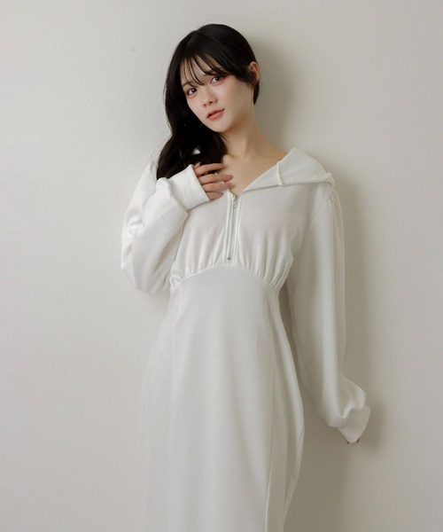 M DOLLY（エムドリー）の「hoodie mermaid dress/フーディーマーメイドドレス（ワンピース・レディース・ピンク/ホワイト/モカ/グレー/ブラック・FREE）」の7枚目の写真
