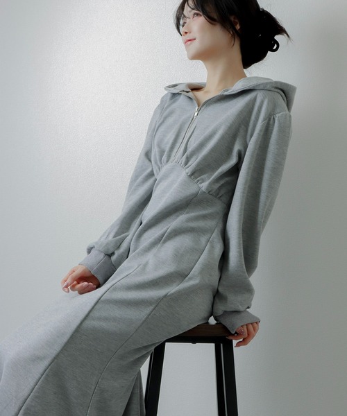M DOLLY（エムドリー）の「hoodie mermaid dress/フーディーマーメイドドレス（ワンピース・レディース・ピンク/ホワイト/モカ/グレー/ブラック・FREE）」の14枚目の写真