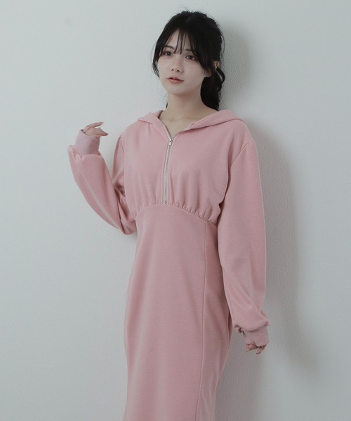 M DOLLY（エムドリー）の「hoodie mermaid dress/フーディーマーメイドドレス（ワンピース・レディース・ピンク/ホワイト/モカ/グレー/ブラック・FREE）」の22枚目の写真