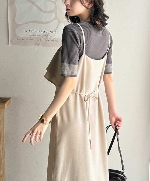 classicalelf(クラシカルエルフ)の「上品シルエットが大人可愛い。ダブルフリルキャミワンピース(ロング丈)(ワンピース・レディース・ブラック/ベージュ/ブラウン・LARGE/MEDIUM/SMALL/X-LARGE)」の12枚目の写真