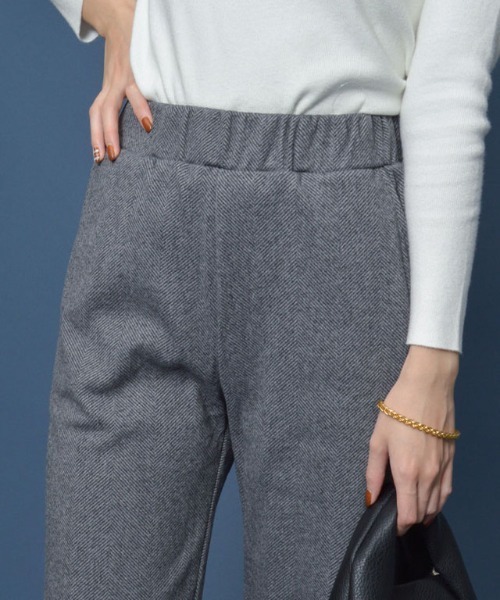 &soiree(アンドソワレ)の「【&soiree】ヘリンボーンストレートパンツ(その他パンツ・レディース・ブラウン系/グレー・MEDIUM)」の7枚目の写真