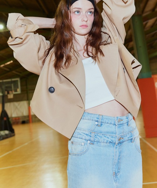 REDVALENTINO 定価８万ティアードデニムスカート REDVALENTINO 定価8万ティアードデニムスカート