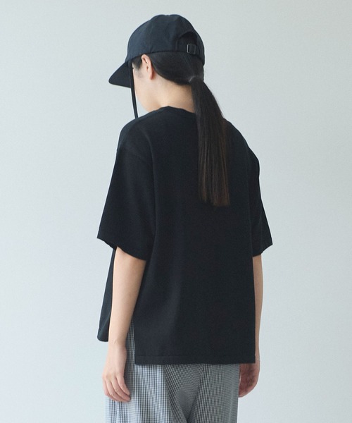 yuni(ユニ )の「ガス強撚コットンニット 半袖プルオーバー(ニット/セーター・レディース・ブラック/ホワイト/ブルー/その他・FREE)」の17枚目の写真