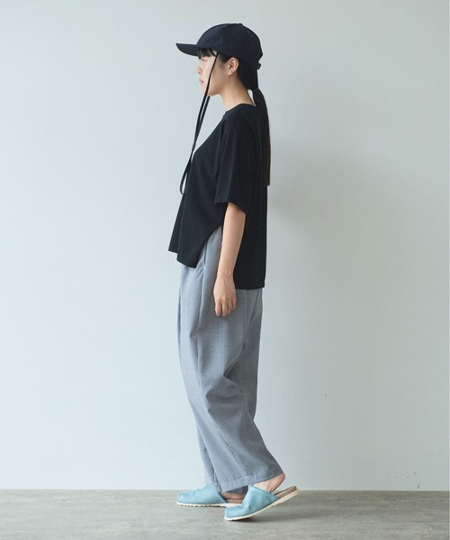 yuni(ユニ )の「ガス強撚コットンニット 半袖プルオーバー(ニット/セーター・レディース・ブラック/ホワイト/ブルー/その他・FREE)」の13枚目の写真