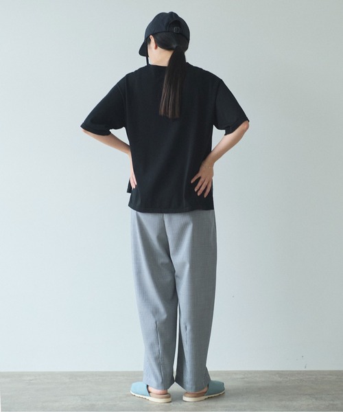 yuni 半袖プルオーバー △ガス強撚コットンニット 半袖プルオーバー（ニット/セーター